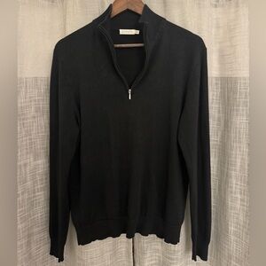 Suitsupply Black Half Zip Size M